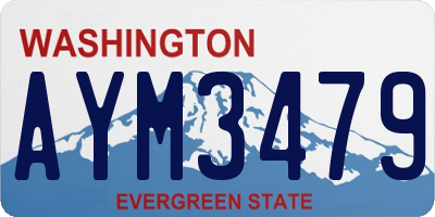 WA license plate AYM3479