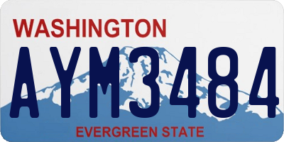 WA license plate AYM3484