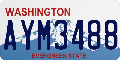 WA license plate AYM3488