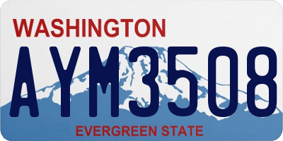 WA license plate AYM3508