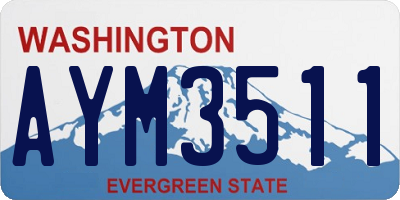 WA license plate AYM3511