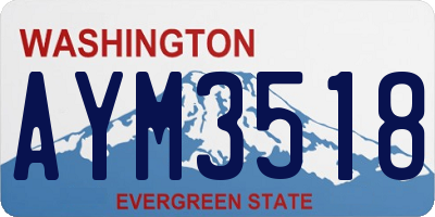 WA license plate AYM3518