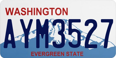WA license plate AYM3527