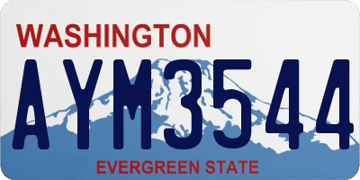 WA license plate AYM3544