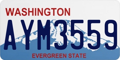 WA license plate AYM3559