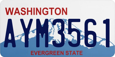 WA license plate AYM3561