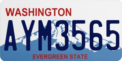 WA license plate AYM3565