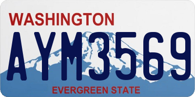 WA license plate AYM3569