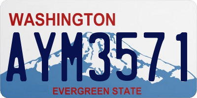 WA license plate AYM3571