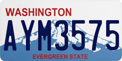 WA license plate AYM3575