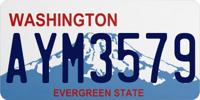 WA license plate AYM3579