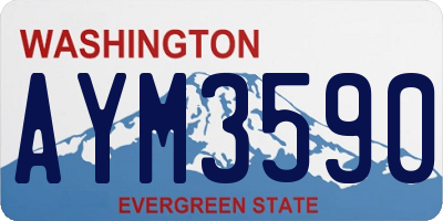 WA license plate AYM3590