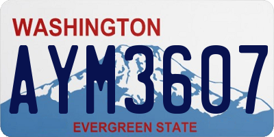 WA license plate AYM3607