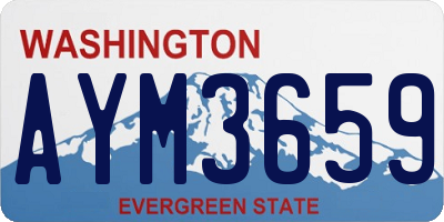 WA license plate AYM3659