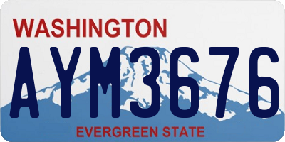 WA license plate AYM3676