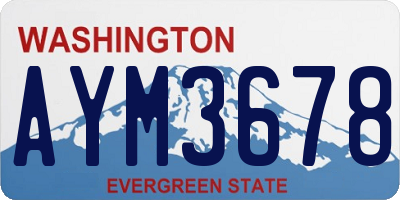 WA license plate AYM3678