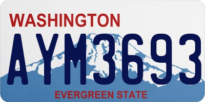 WA license plate AYM3693