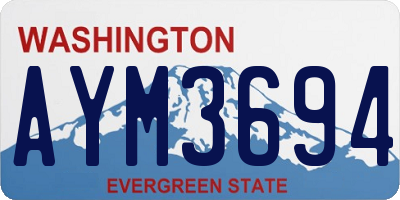 WA license plate AYM3694