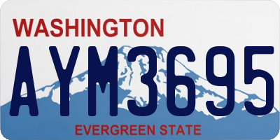 WA license plate AYM3695