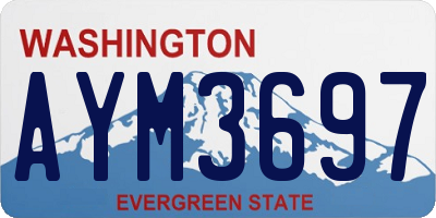 WA license plate AYM3697