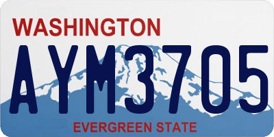 WA license plate AYM3705