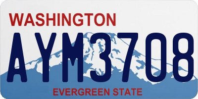WA license plate AYM3708