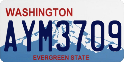 WA license plate AYM3709