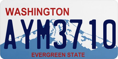 WA license plate AYM3710