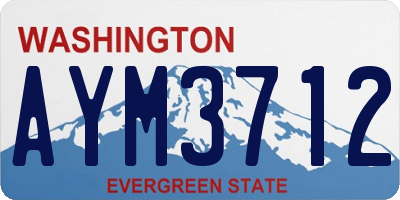 WA license plate AYM3712