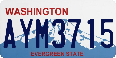 WA license plate AYM3715