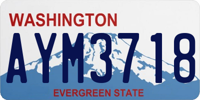 WA license plate AYM3718