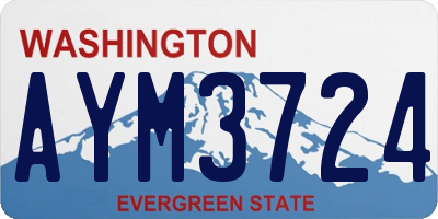 WA license plate AYM3724