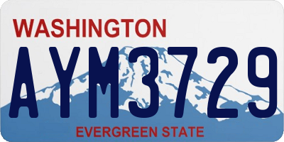 WA license plate AYM3729