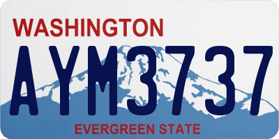 WA license plate AYM3737