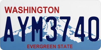 WA license plate AYM3740