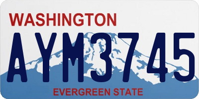 WA license plate AYM3745