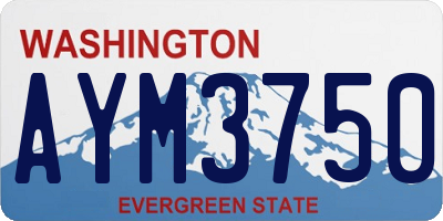 WA license plate AYM3750