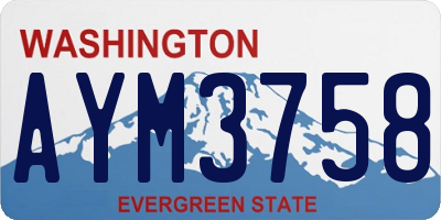 WA license plate AYM3758