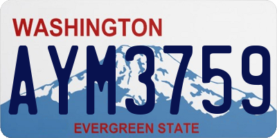 WA license plate AYM3759