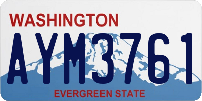 WA license plate AYM3761