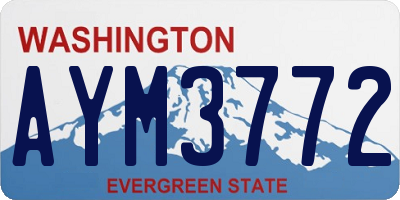WA license plate AYM3772