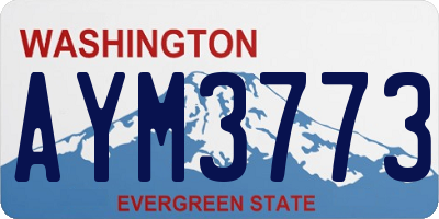 WA license plate AYM3773