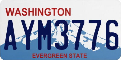 WA license plate AYM3776