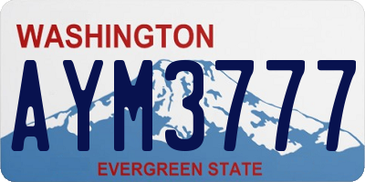 WA license plate AYM3777