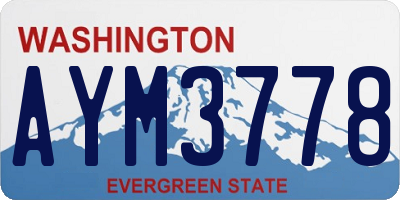 WA license plate AYM3778