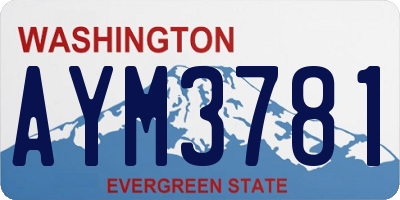 WA license plate AYM3781