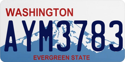 WA license plate AYM3783