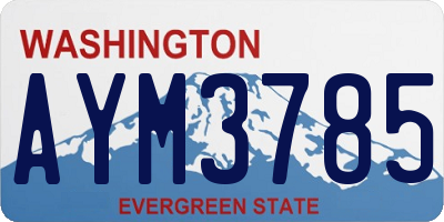 WA license plate AYM3785
