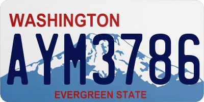 WA license plate AYM3786