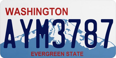WA license plate AYM3787